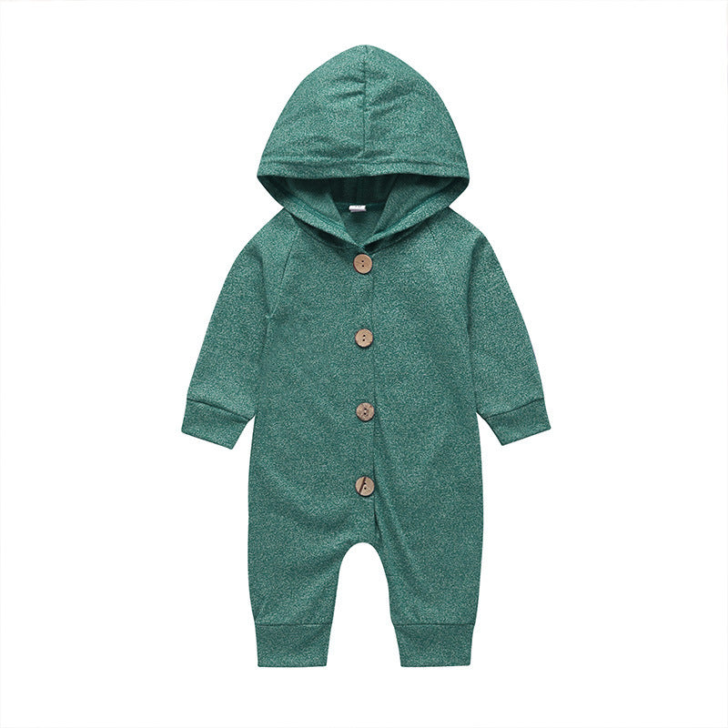 Hooded Single Breasted Baby Romper