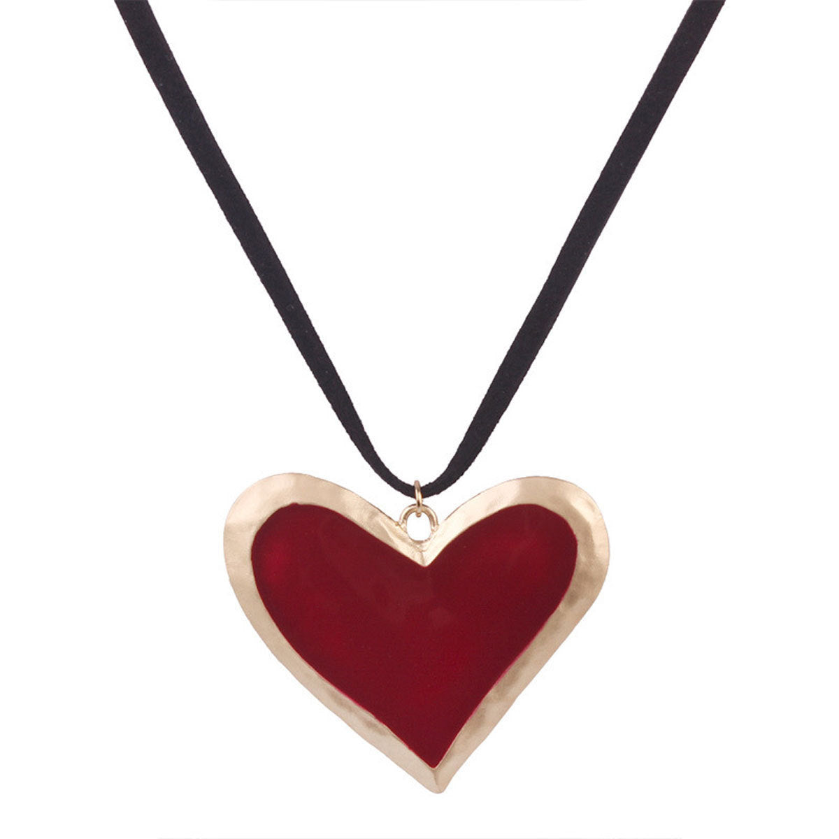 Alloy Two-tone Electroplating Peach Heart Necklace Ladies