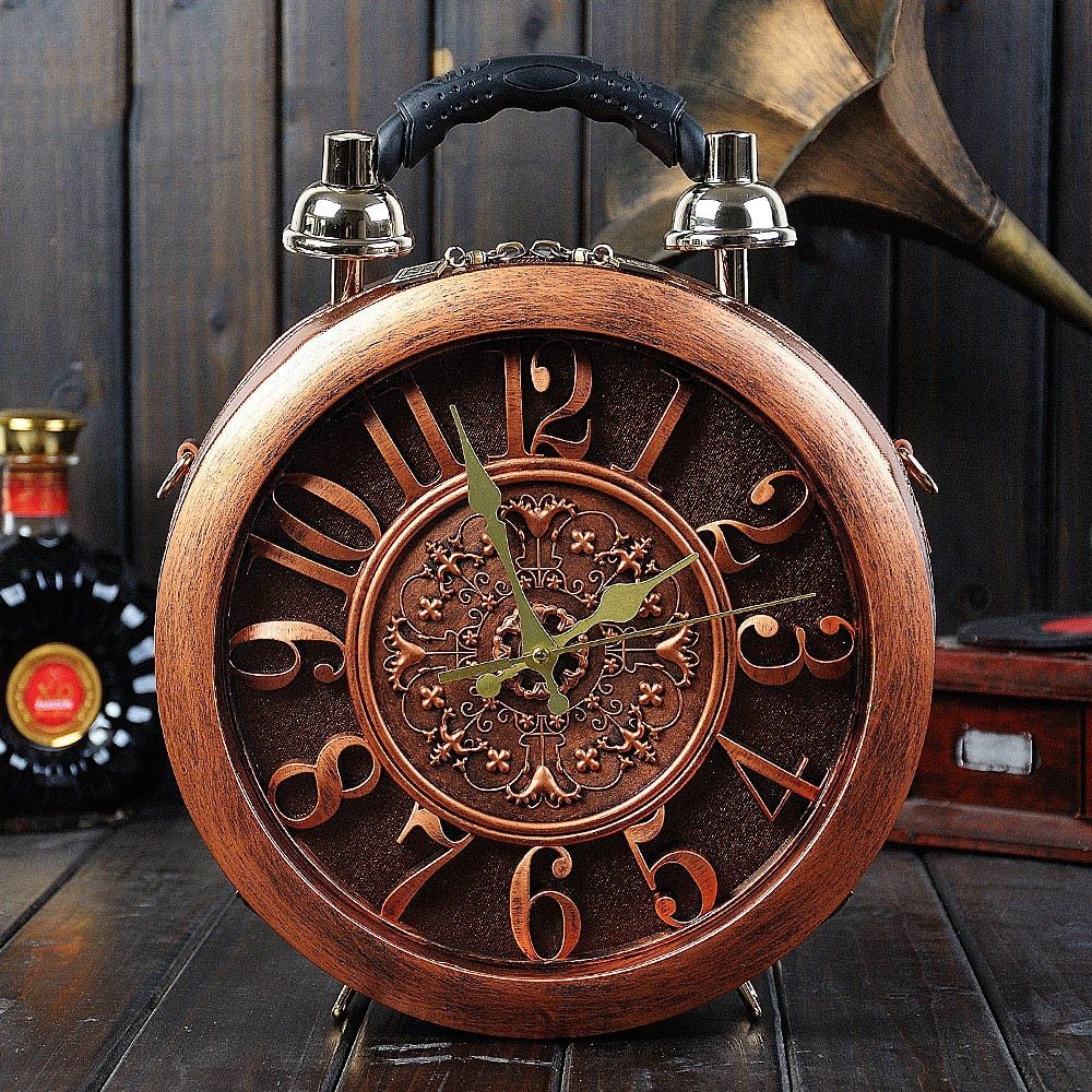 Ladies One Shoulder Alarm Clock Retro Handbag
