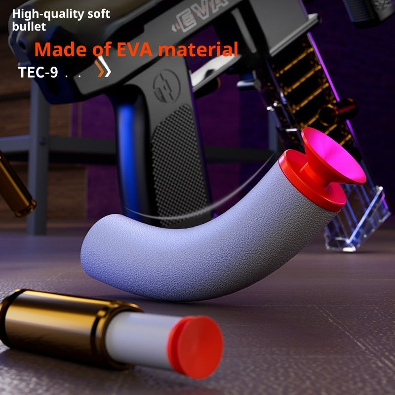 TEC-9 Soft Bullet Gun Manual Shell Throwing Submachine Gun Model