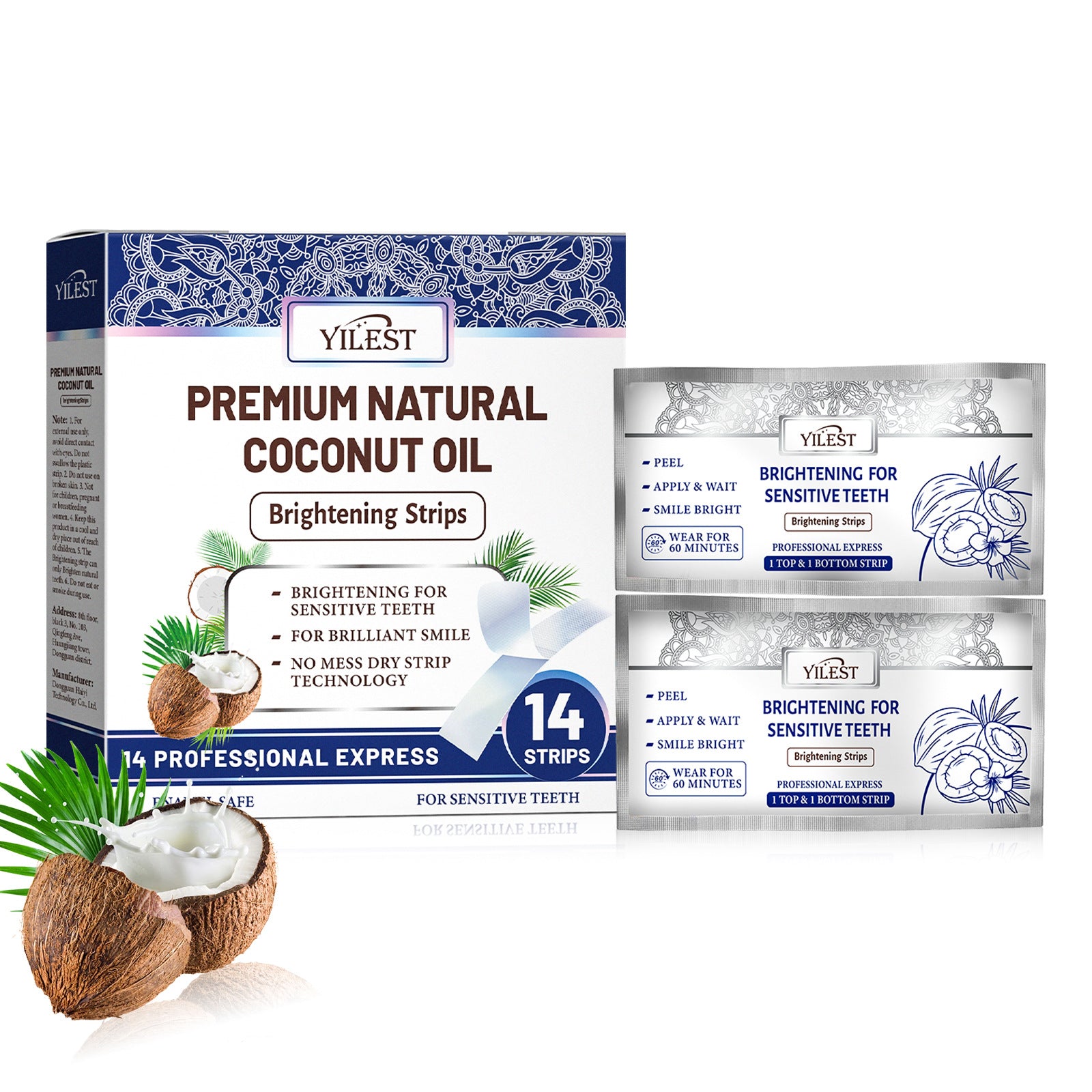 Coconut Oil Teeth Strip Oral Cleaning