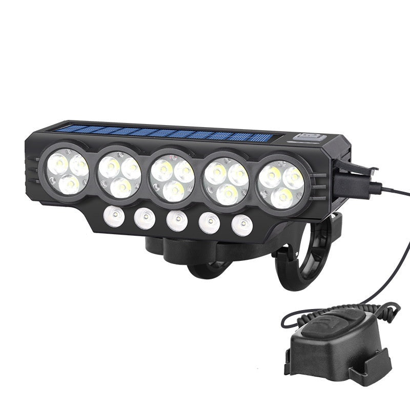 Solar Bike Riding Light With Horn