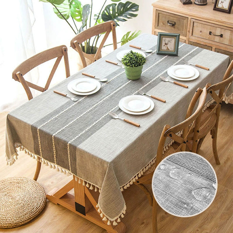 Anti-splash Table Cloth Non-slip Wear-resistant Rectangular Table Cloth