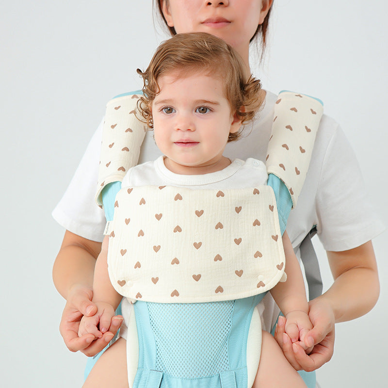 Double-shoulder Baby Waist Stool Drool Bib
