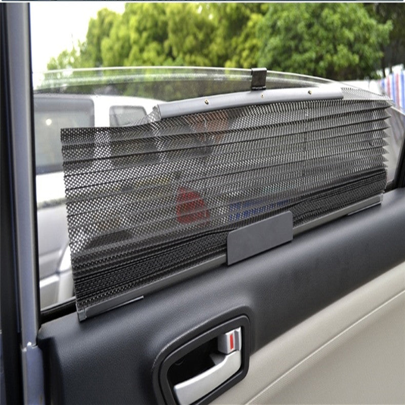 Car curtain auto retractable side window sunshade