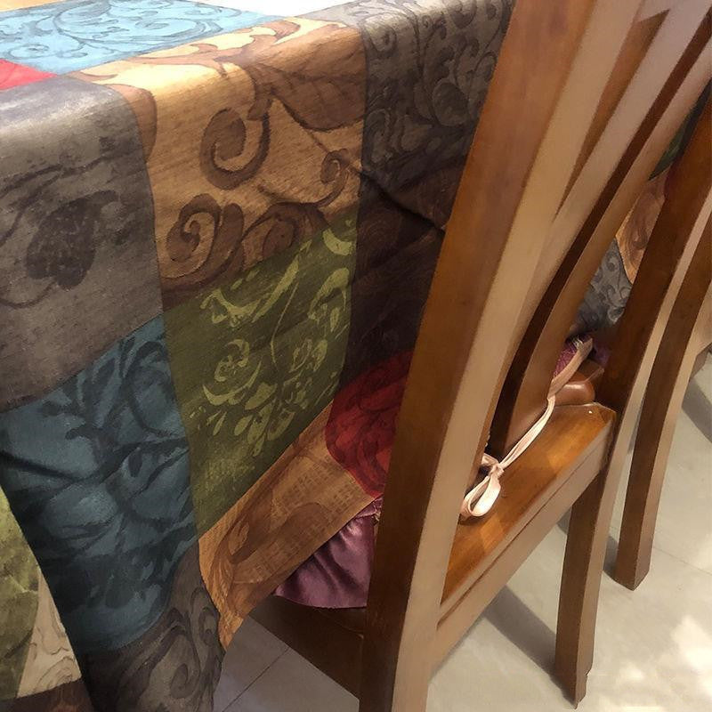 Fabric Plaid Coffee Table Printed Tablecloth