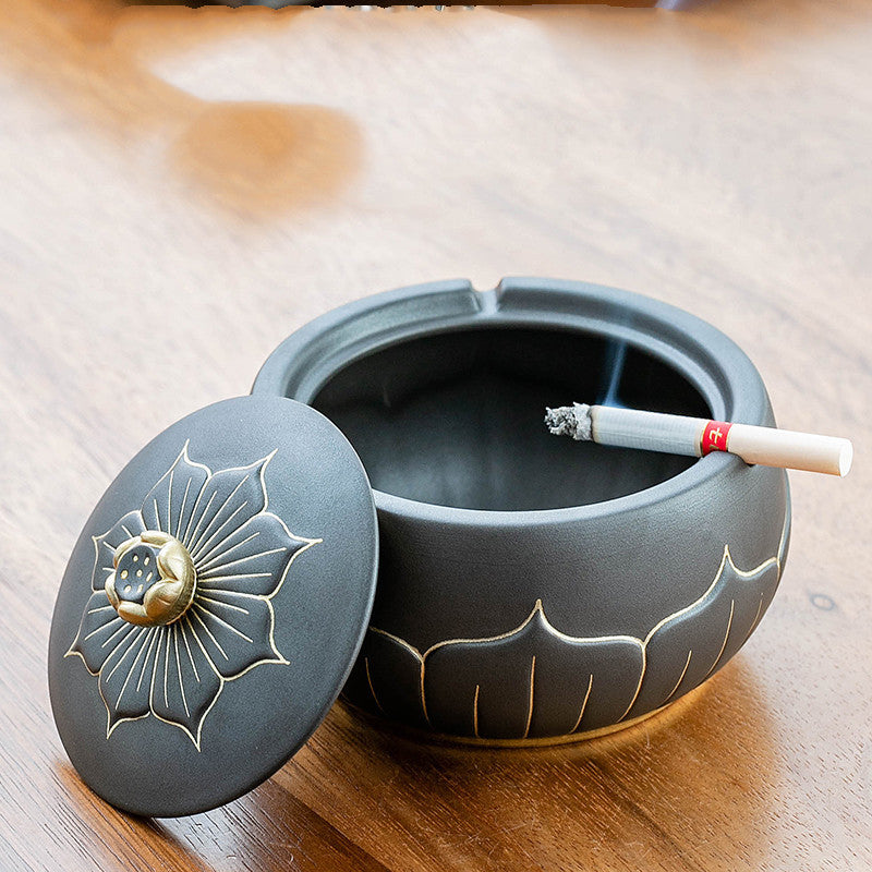 Ashtray Creative Personality Trend With Cover