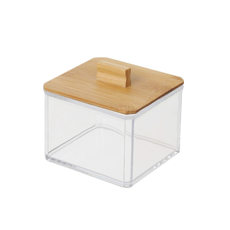Multifunctional wooden lid storage box