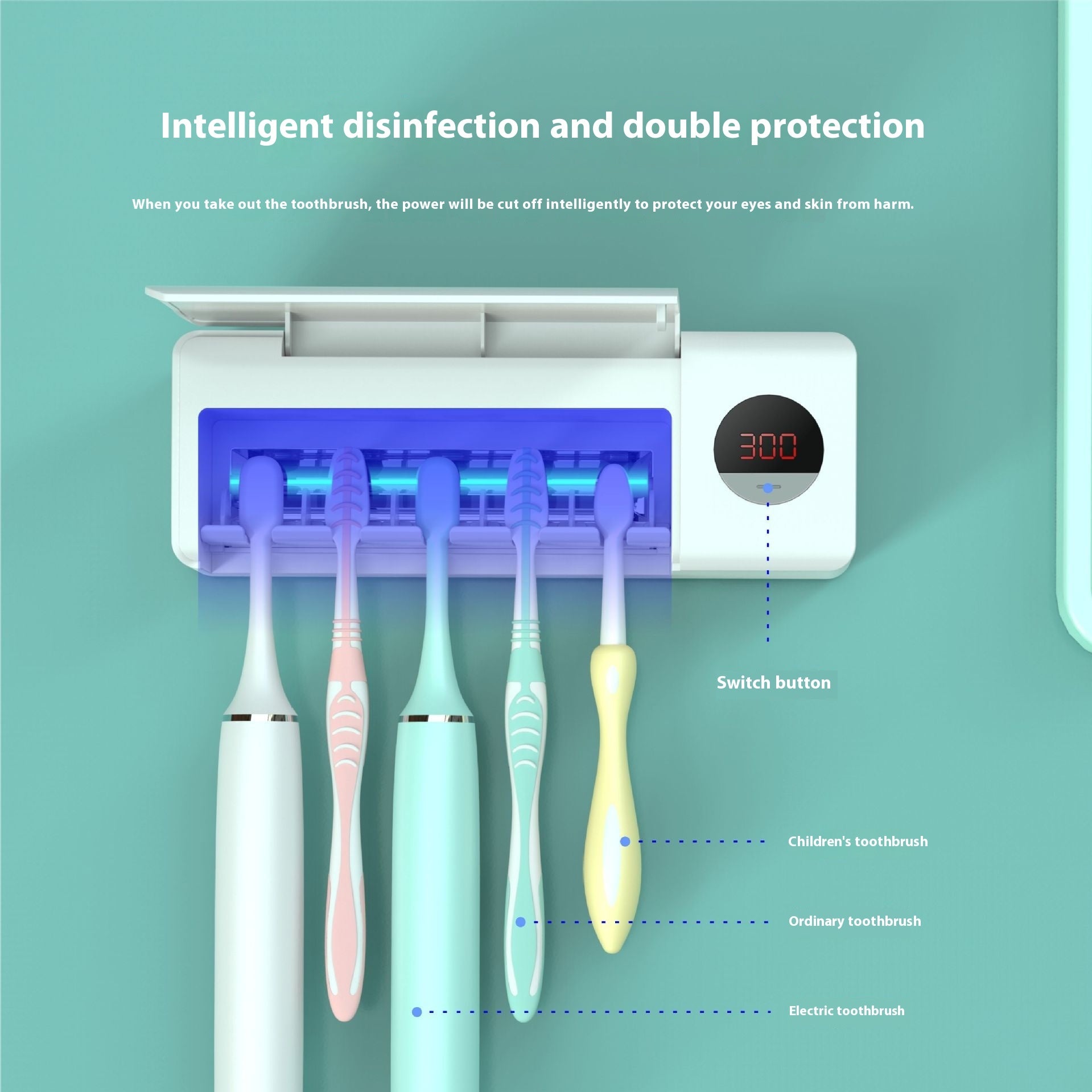 Plastic Acrylic Toothbrush Sterilizer Household Rechargeable Toothbrush Sterilizer