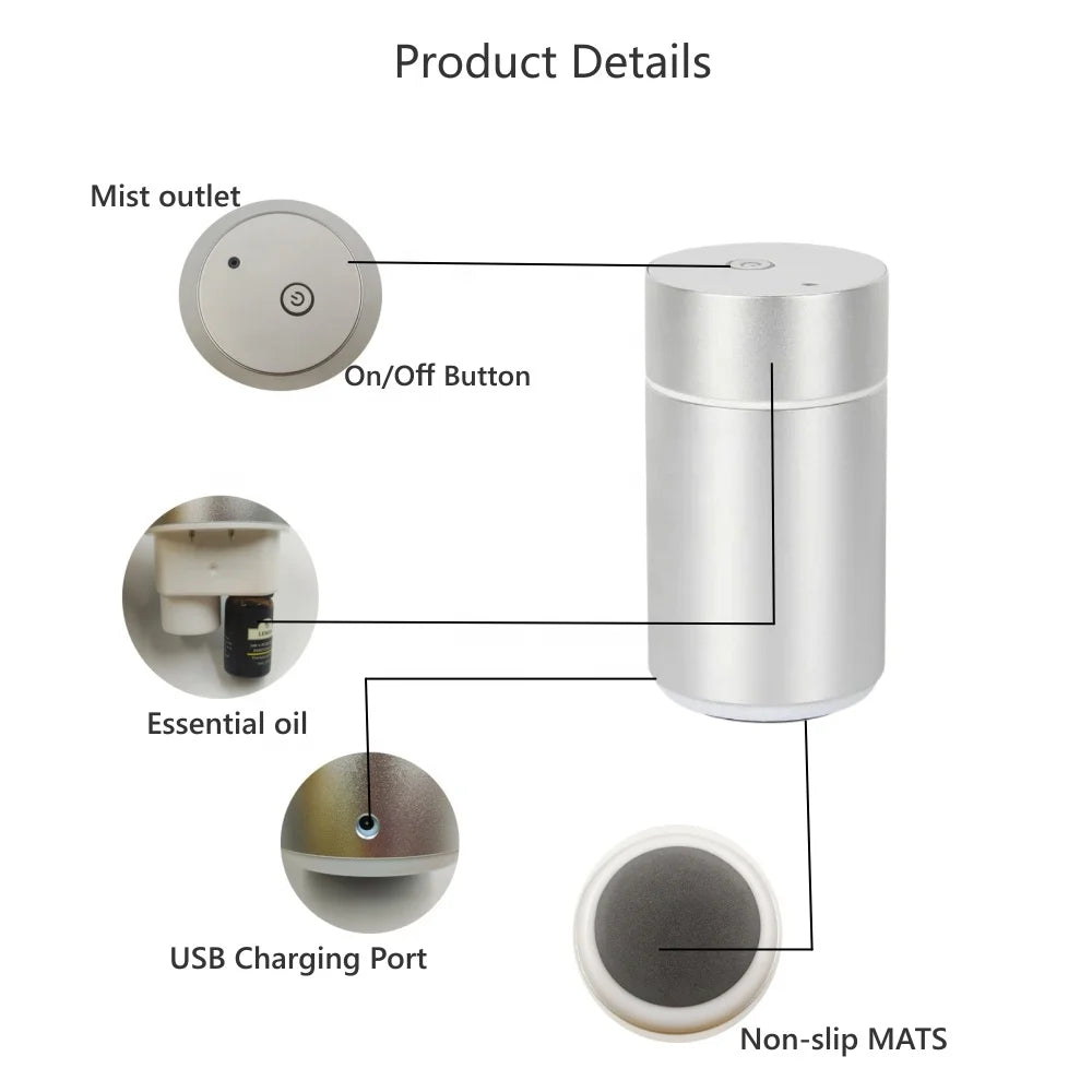 Hot Sell USB Waterless Essential Oil Car Aroma Diffuser Scent Fragrance Machine Air Freshener Perfume Humidifier For Home &Car