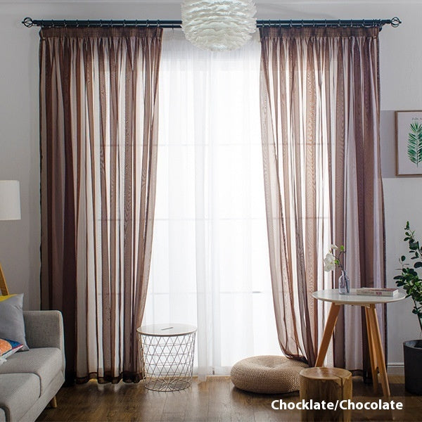 Wide Terylene Curtain Window Screen Fabric Solid Color