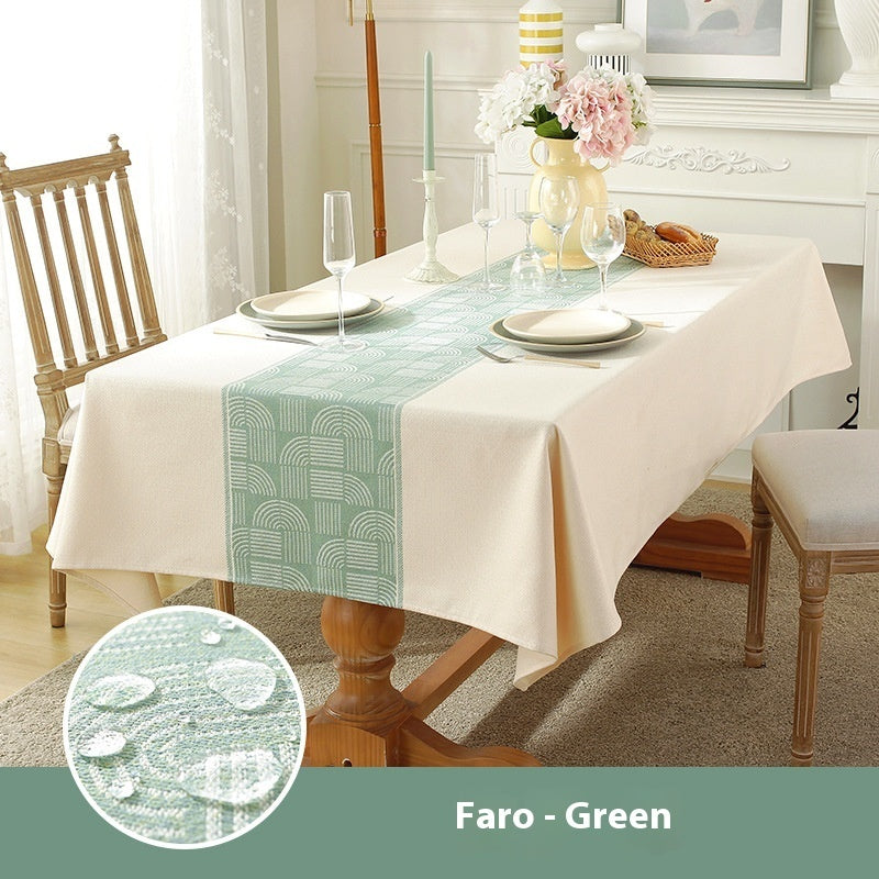 Light Luxury Waterproof And Oil Resistant Dining Table Cloth Thickened