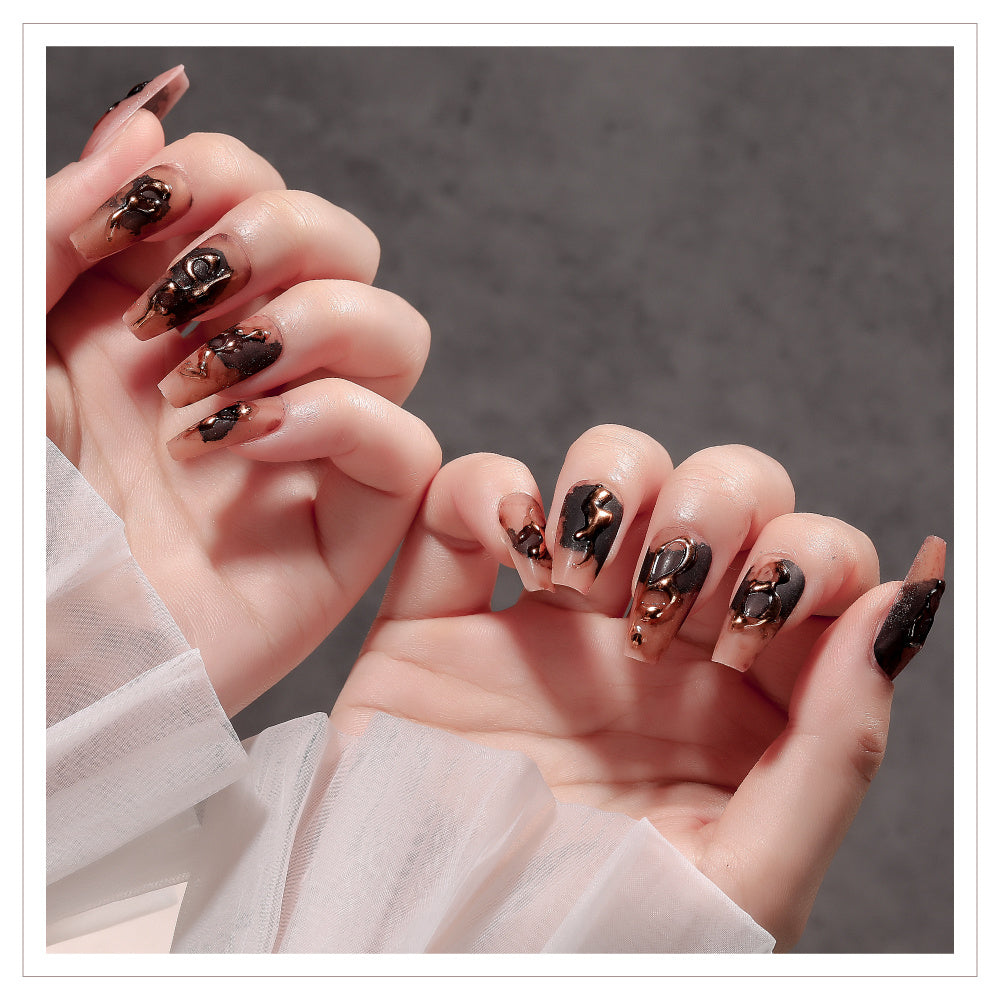 Faux Ongles Adhésifs Décoratifs pour les Mains