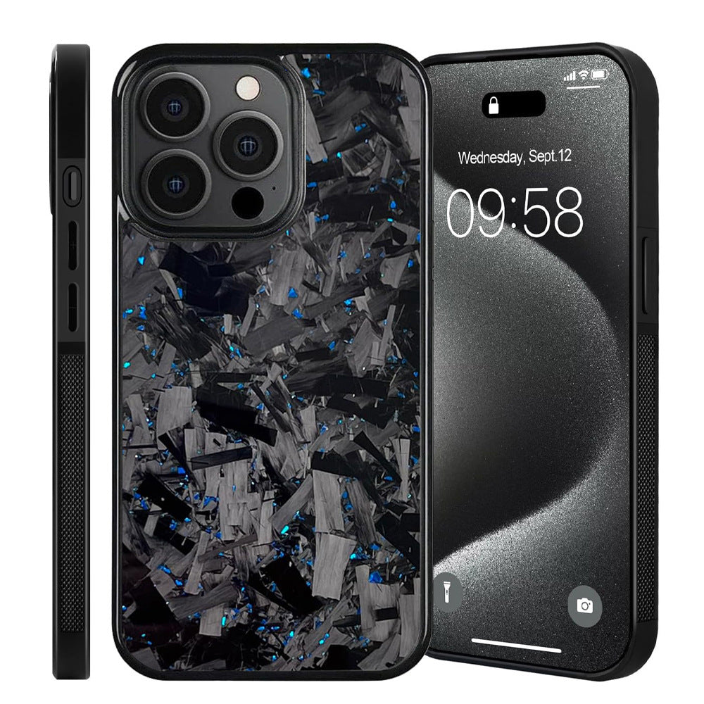 Étui de téléphone magnétique en fibre de carbone adapté