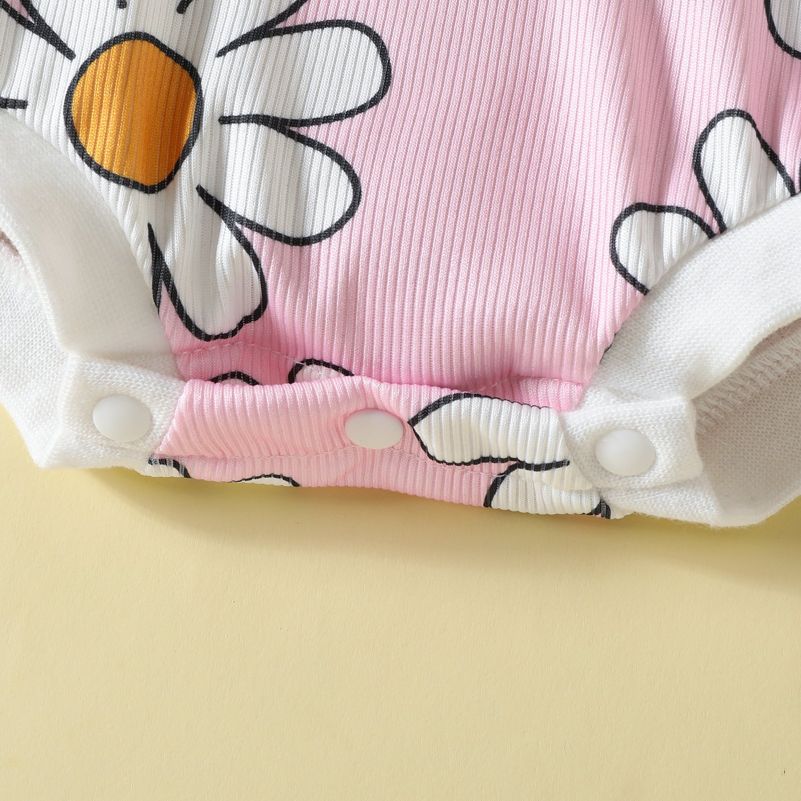 Children's Flower Print Hooded Romper