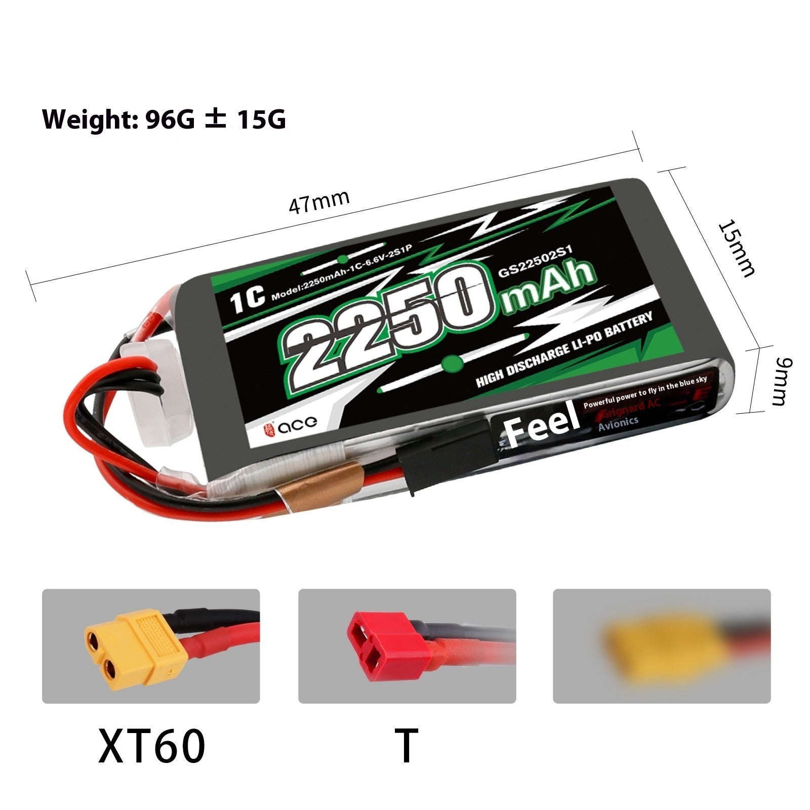 4PKS T10J 18SZ 14SG LIFE 2250mAh 66V Lithium-iron Battery