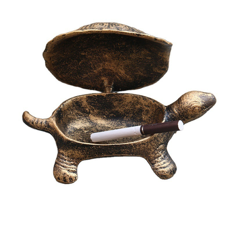 Creative Nostalgic Full Cast Iron Tortoise Ashtray
