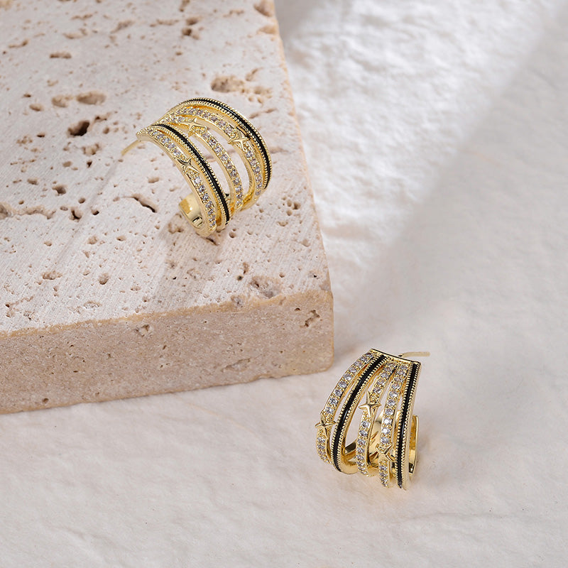 Fashion Metal Irregular Pop Earrings