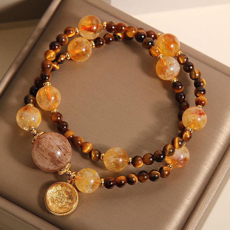 Natural Citrine Tiger-eye Bracelet Women
