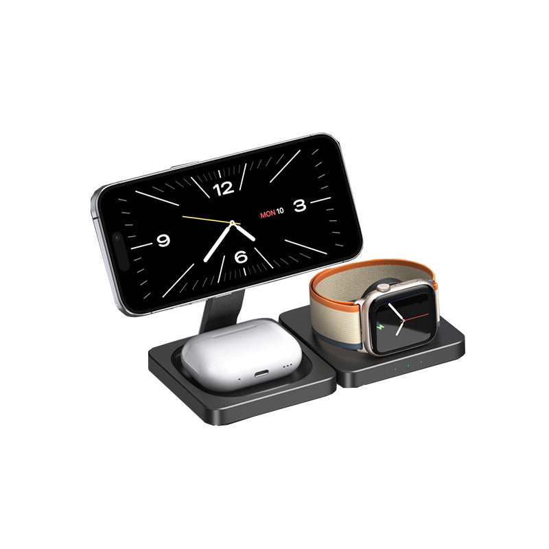 Three In One Folding Magnetic Mobile Phone Wireless Charger