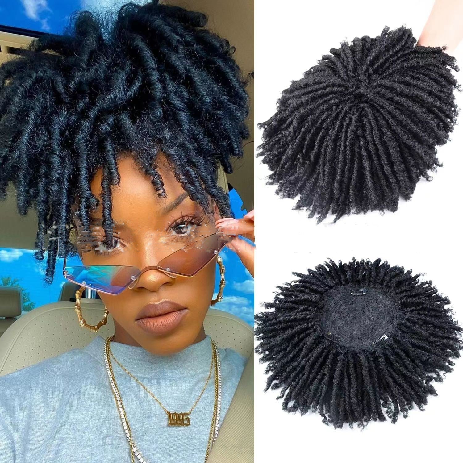 Hollow Chemical Fiber Dreadlocks Hair Block Wig