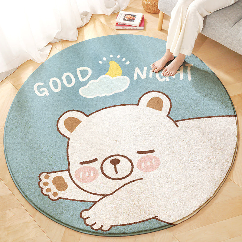Home Living Room Bedroom Bedside Round Floor Mat