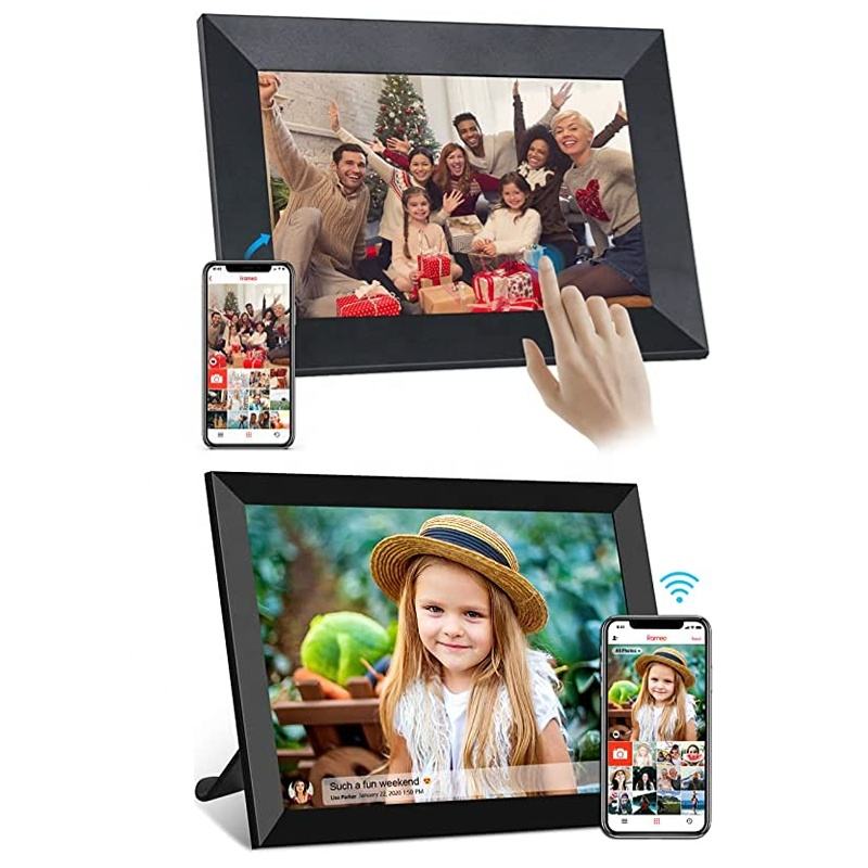 Cadre photo numérique WiFi intelligent à écran tactile avec orientation rotative - Cadre photo numérique intelligent WiFi