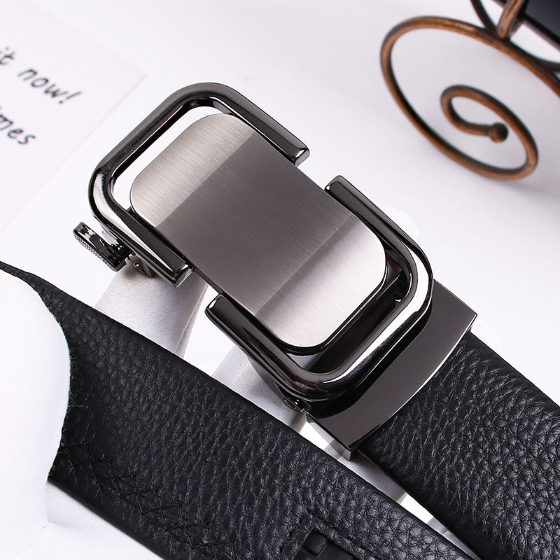 The First Layer Pure Cow Leather Leisure Belt Men's Fashion