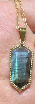 Natural Amethyst Crystal Agate Pendant Rough Stone Gemstone Necklace