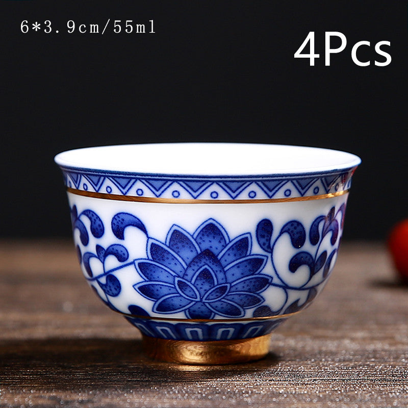 Vintage Chinese Ceramic Cup Coaster Tea Set
