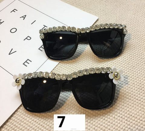 Handmade flower diamond sunglasses
