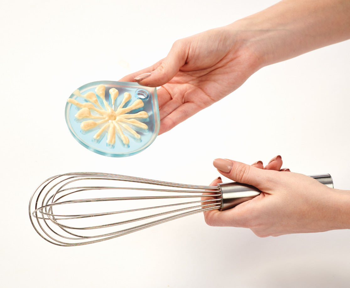 Stainless steel egg beater and scraper set