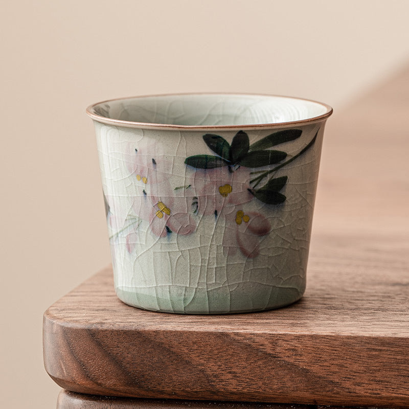 Hand Drawn Magnolia Large Tea Cup