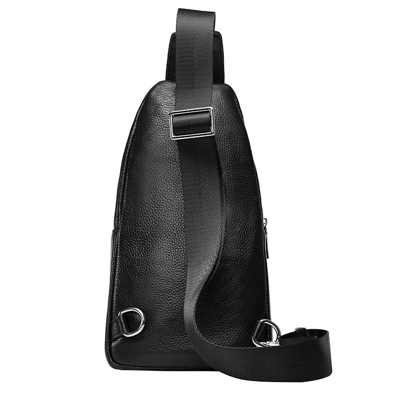 New winter men's chest pack 2021 new leather satchel business all-match shoulder bag