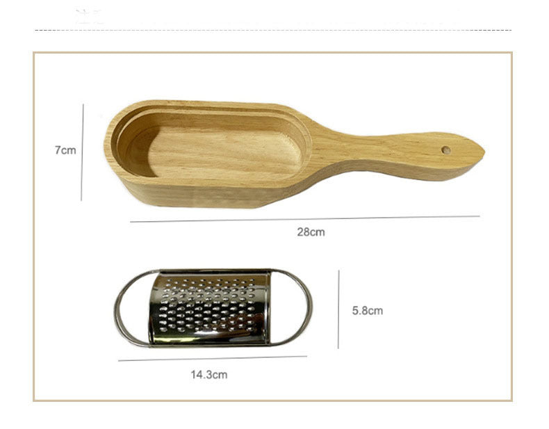 Multifunctional Rubber Wood Cheese Grating Cheese Grater