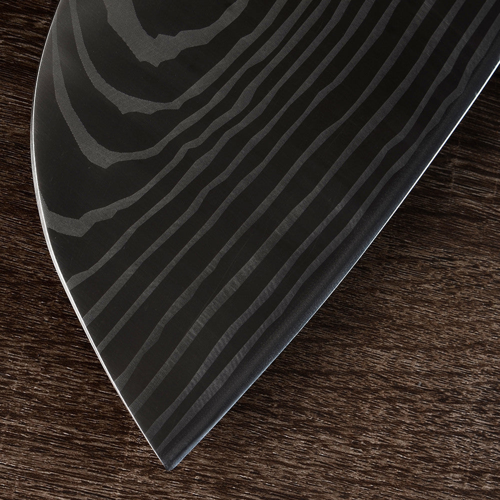 Damascus Laser Stainless Steel Domestic Kitchen Knife