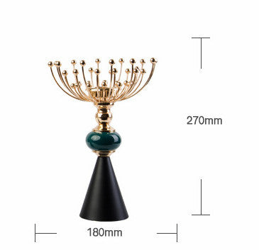 Photophore diffuseur de parfum en métal et céramique