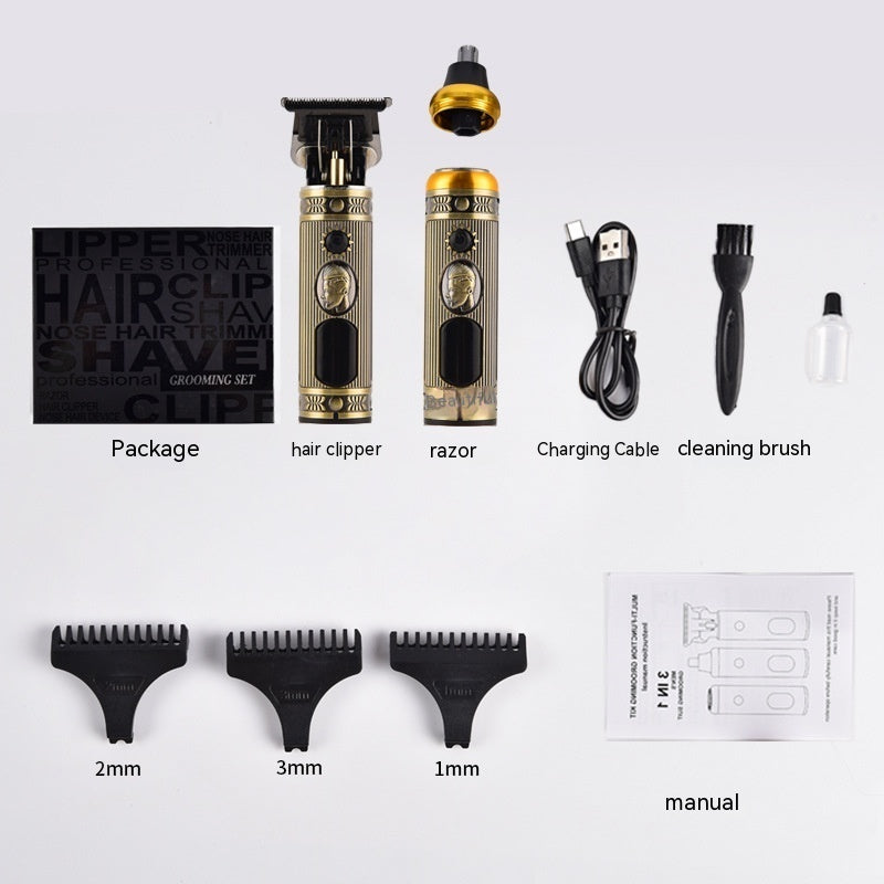 Household Three-in-one Set Self-service Electric Hair Cutting Knife