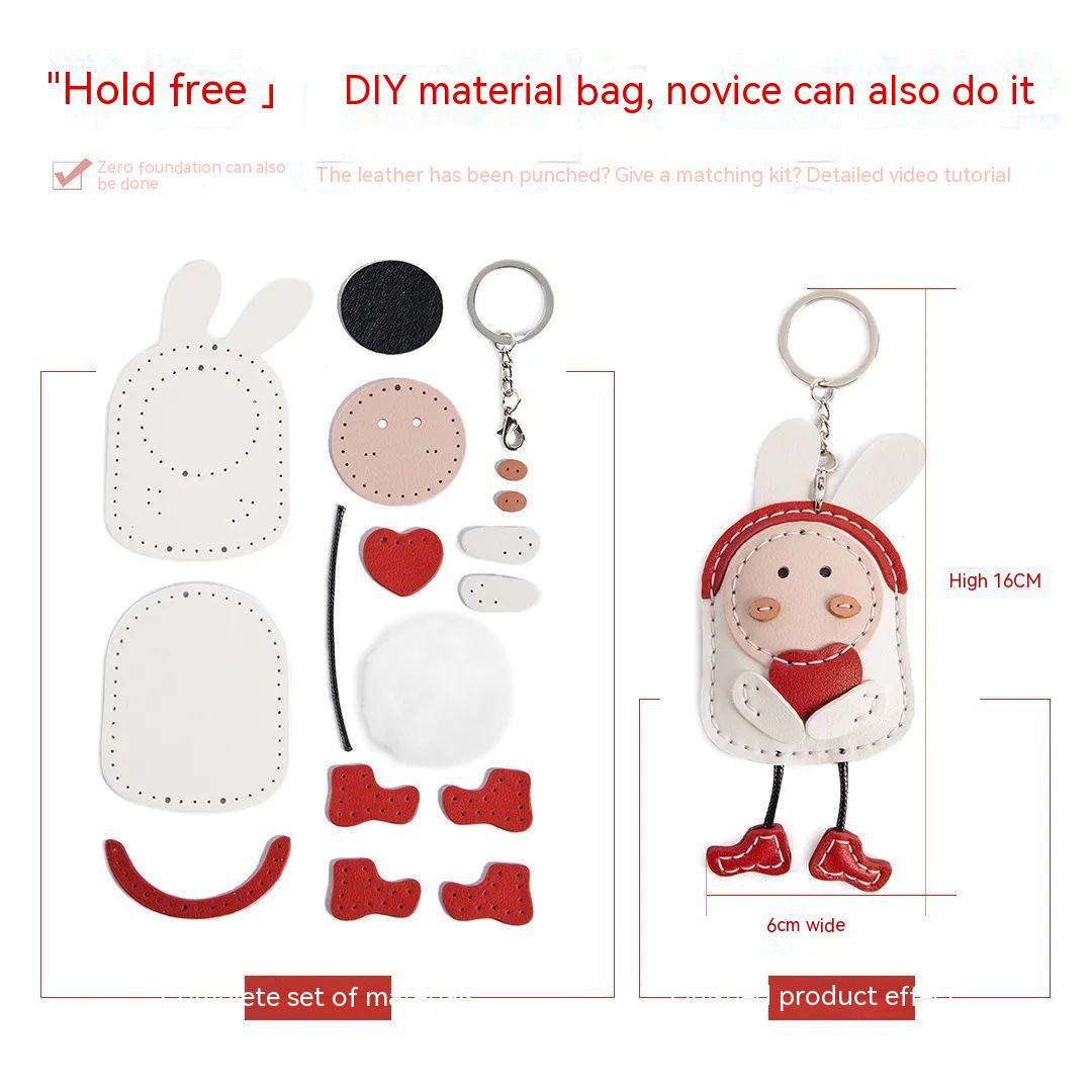 Creative Bunny Diy Handmade Material Package Pendant Keychain