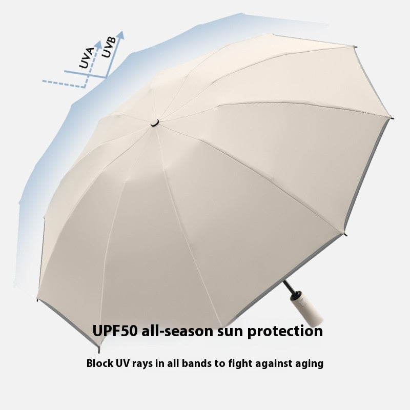 10-bone Automatic Vinyl Double-layer Reverse Umbrella