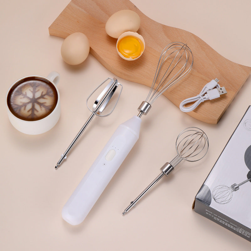 USB Rechargeable Egg Beater And Milk Frother, Electric Frothing And Mixing Device For Coffee, Milk