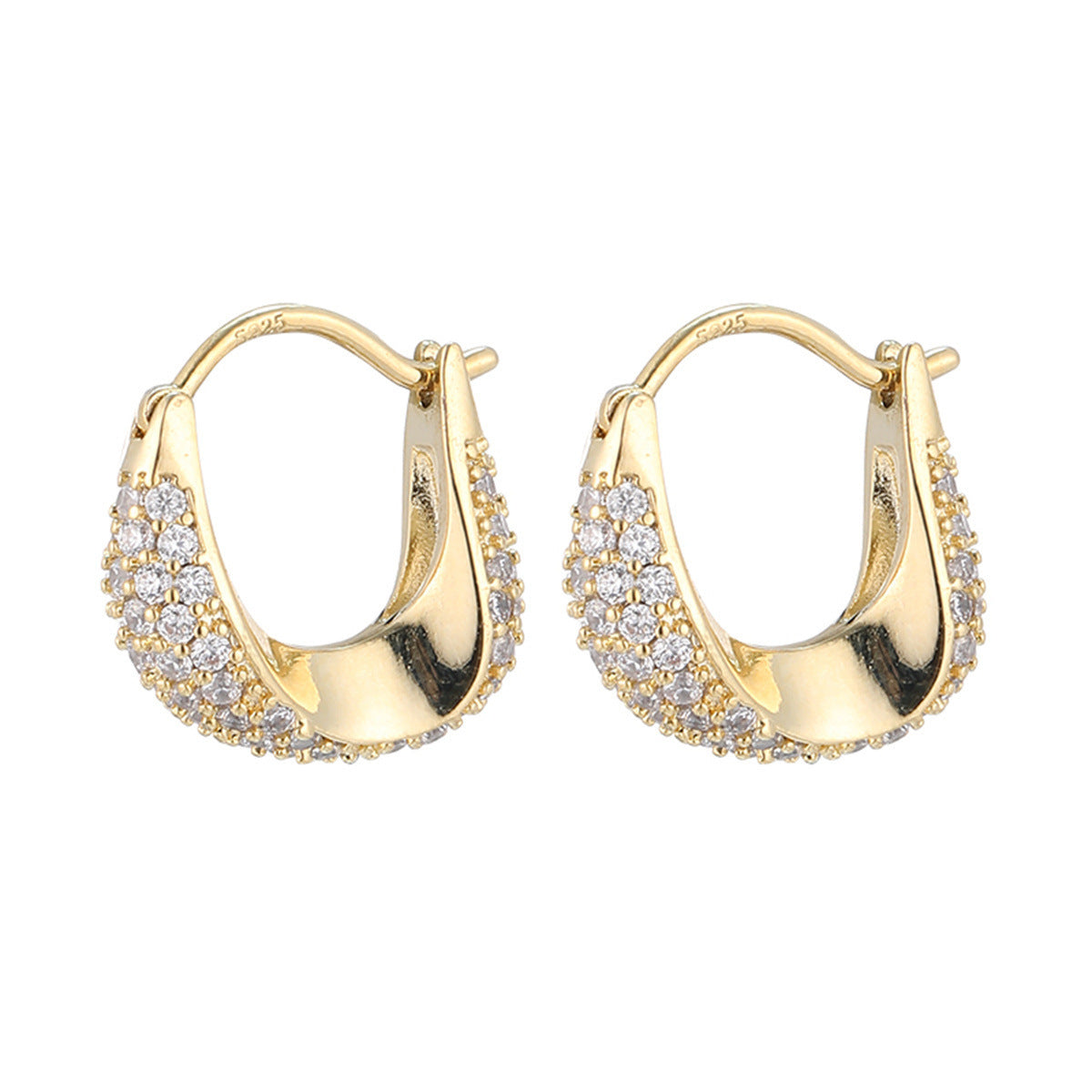 925 Silver Needle High-grade Zircon Earrings For Women