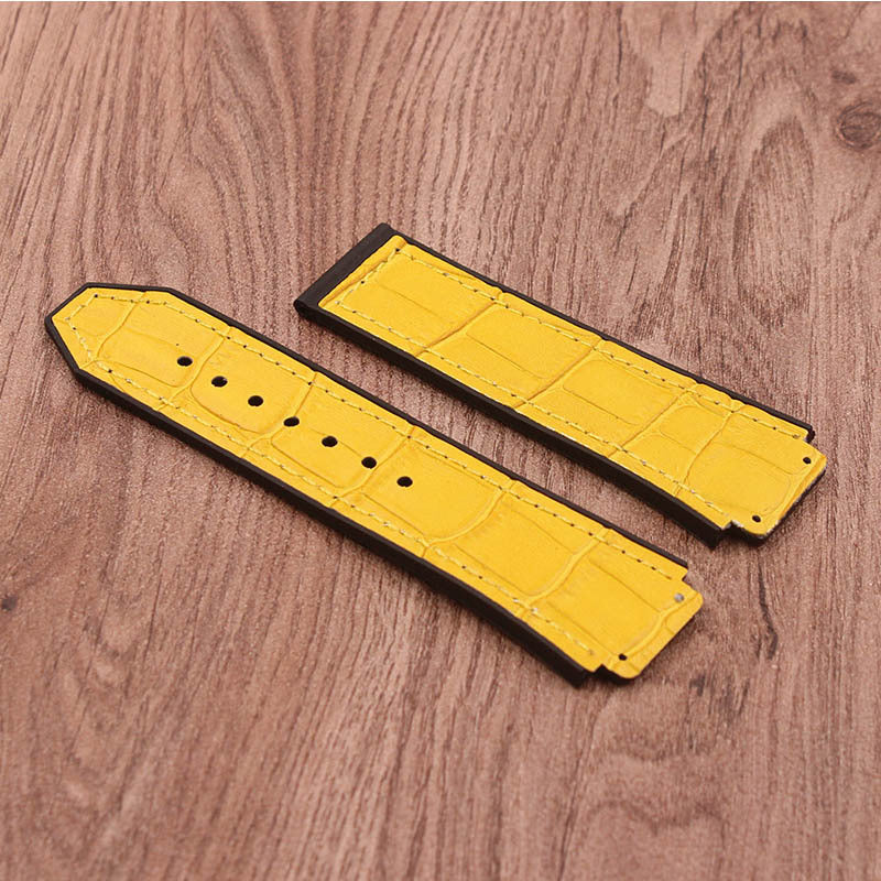 Leather Rubber Strap Men's Watch Accessories