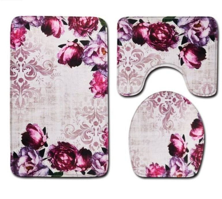 Polyester Digital Printing Shower Curtain Floor Mat