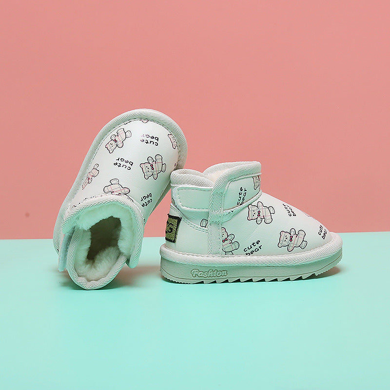 Baby Girls Cotton Children's Soft-soled Snow Boots Shoes