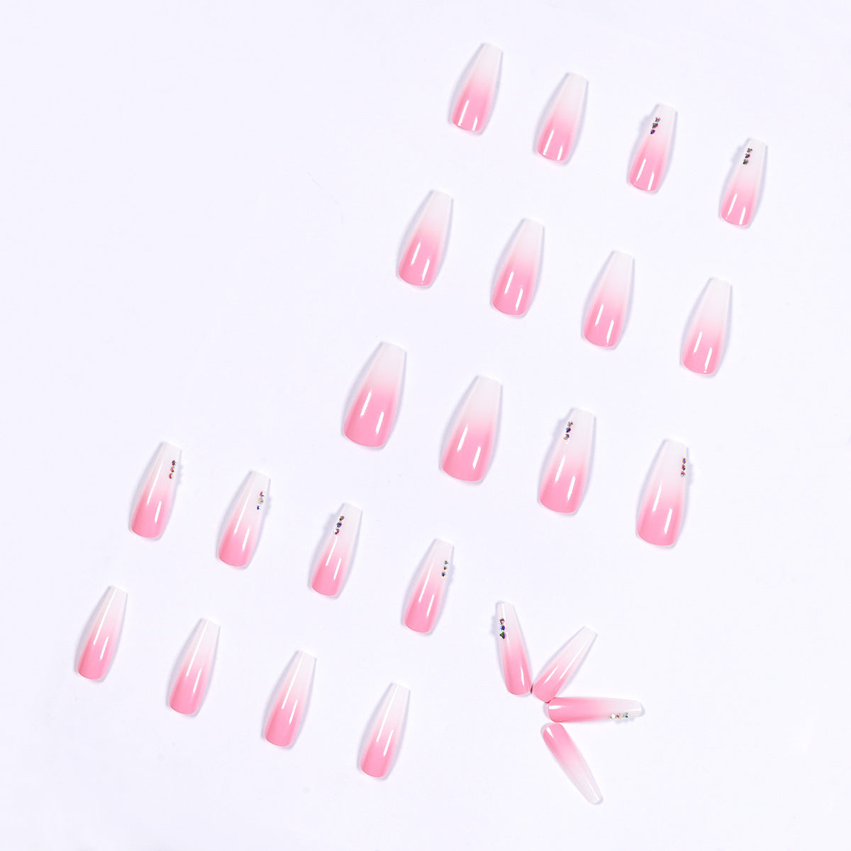 Gradient Rhinestone Wear Nail Sticker