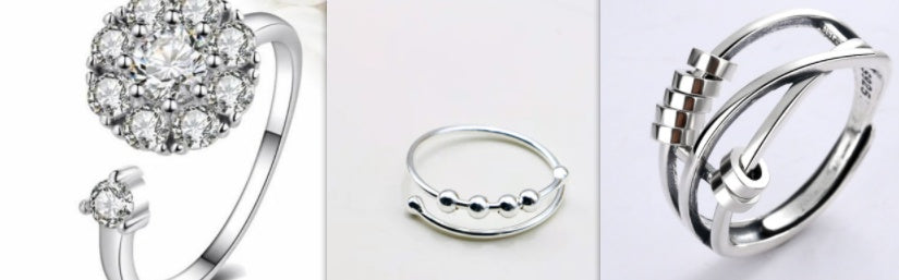 Stars Sun Moon Rotatable Titanium Steel Ring