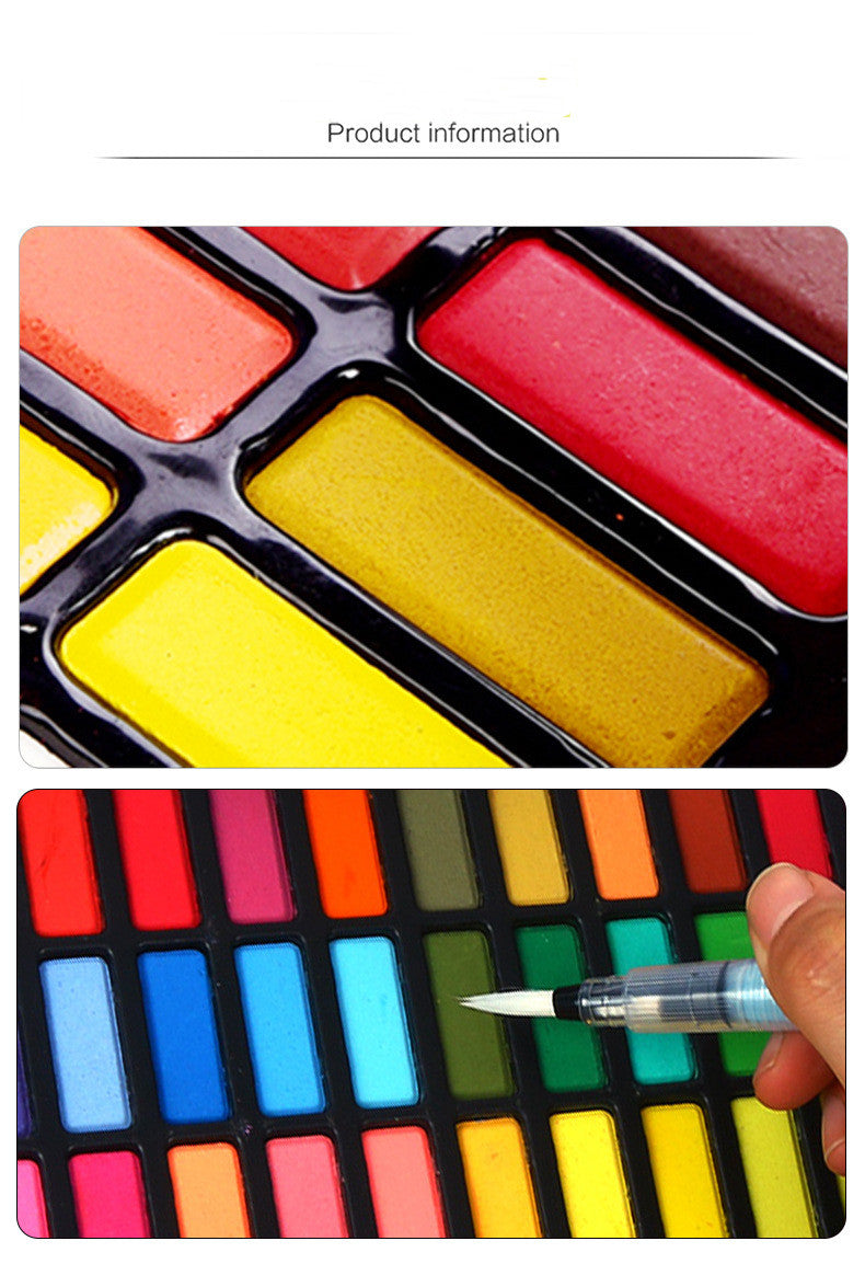 40 Pieces Solid Watercolor Painting Set 36 Colors Paints