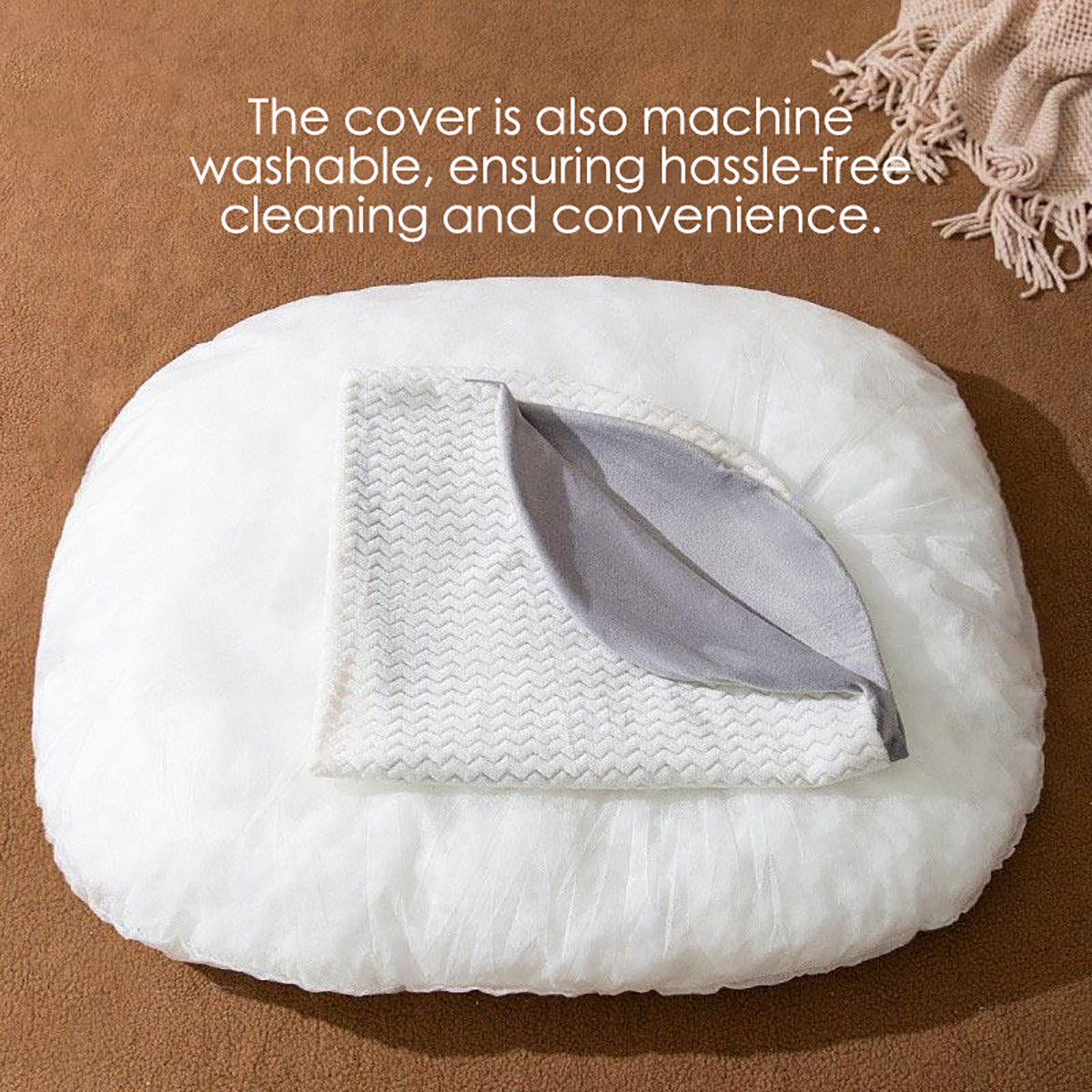 Oval Shape Cushion For Large Dogs Comfortable Dog Bed Washable Beds For Crates