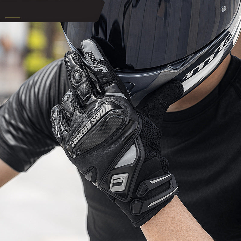 Sunscreen Touch Screen Thin Breathable Anti Fall Riding Motorcycle Gloves